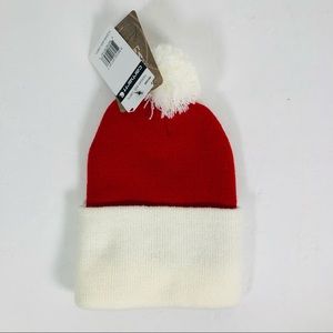 red and white carhartt beanie